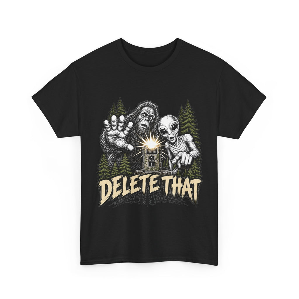 Delete That Graphic Tee | Creepy Alien & Skull Illustration