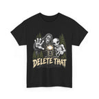 Delete That Graphic Tee | Creepy Alien & Skull Illustration