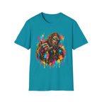 Colorful Bigfoot Paint Splatter  T-Shirt