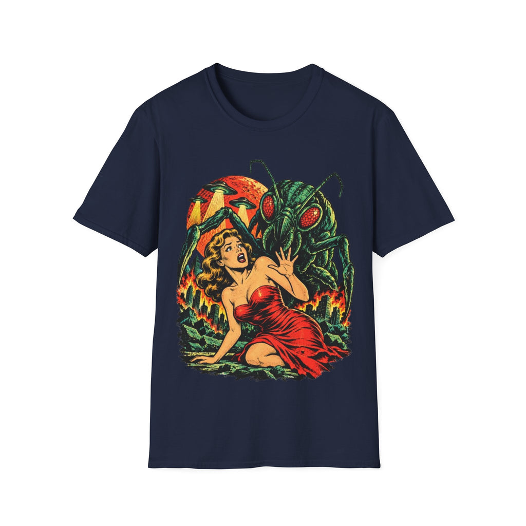 Vintage Sci-Fi Monster Attack T-Shirt