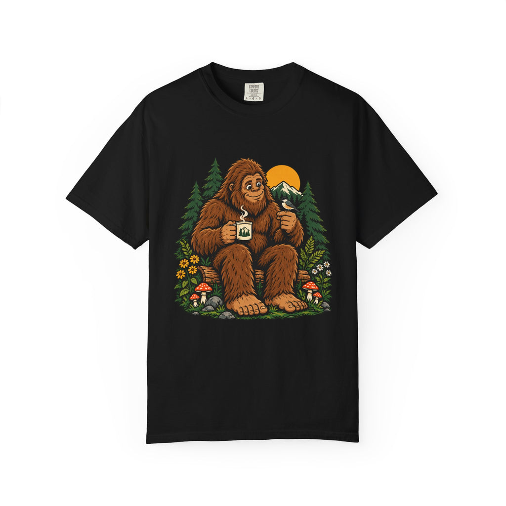 Sasquatch Coffee in the Pines Graphic T-Shirt