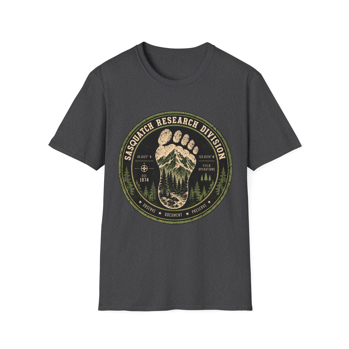 Sasquatch Research Division T-Shirt – Vintage Bigfoot Explorer Tee