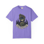 Believer Bigfoot Footprint T-Shirt — Sasquatch Forest Adventure Tee