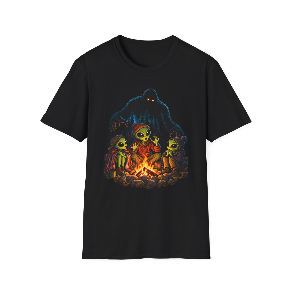 Spooky Campfire Monster T-Shirt
