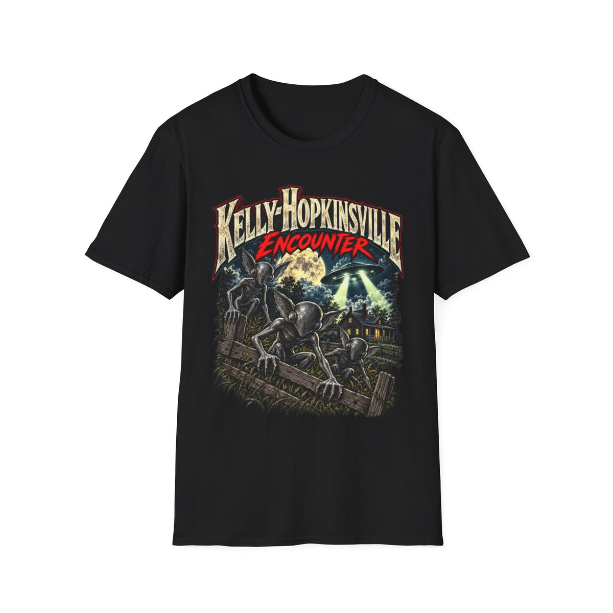 Kelly-Hopkinsville Encounter Alien Mystery Graphic T-Shirt