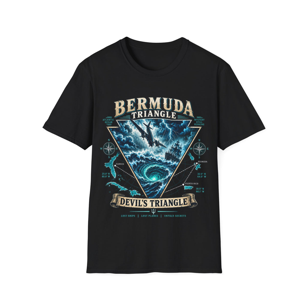Bermuda Triangle 'Devil's Triangle' Graphic T-Shirt
