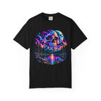 Neon Skull and Moonlight Forest Graphic T-Shirt