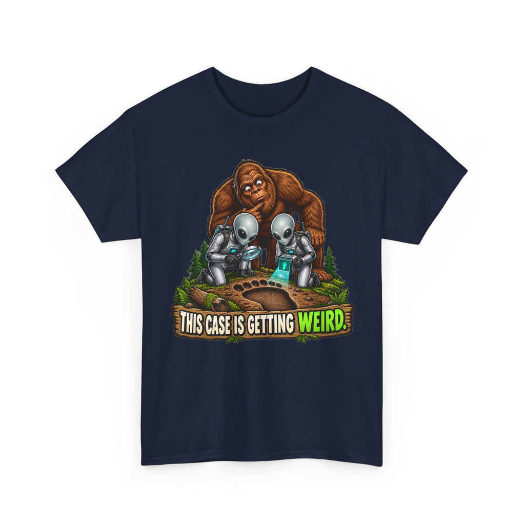 This Case Is Getting Weird Bigfoot & Alien Funny Graphic T-Shirt