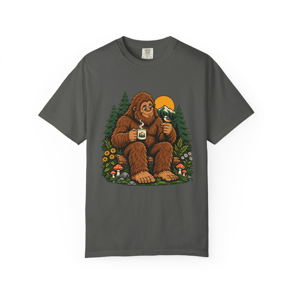 Sasquatch Coffee in the Pines Graphic T-Shirt