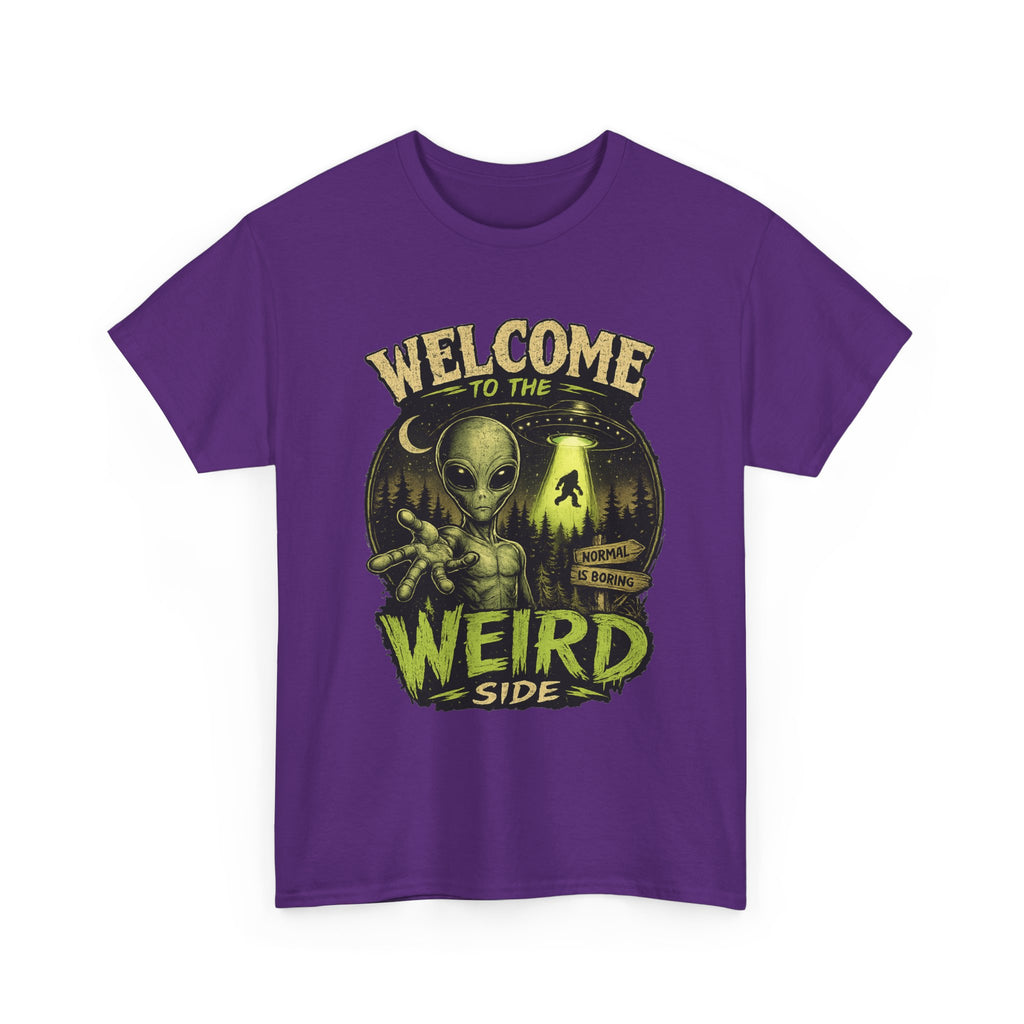 Welcome to the Weird Side T-Shirt | Alien Skull Illustration