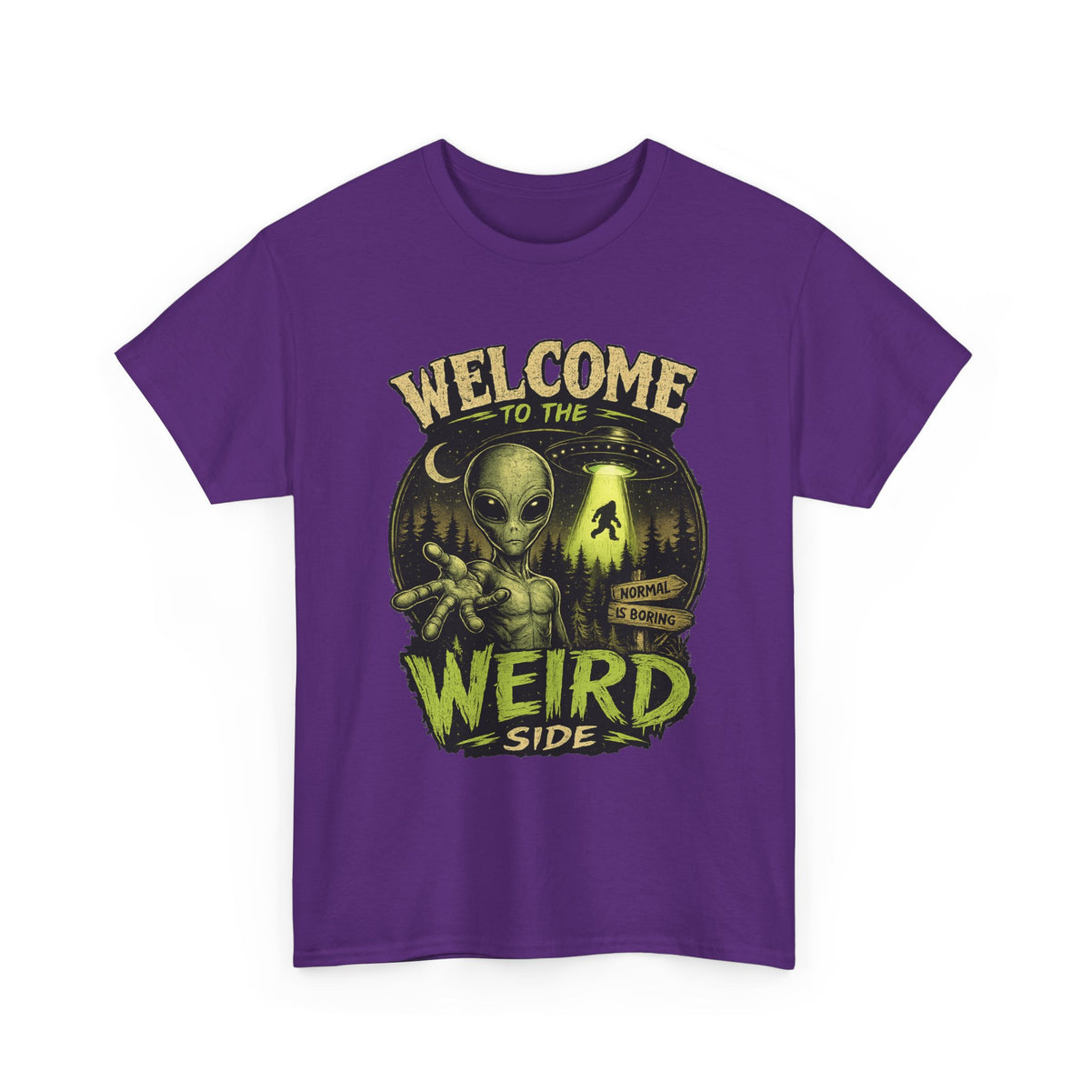 Welcome to the Weird Side T-Shirt | Alien Skull Illustration