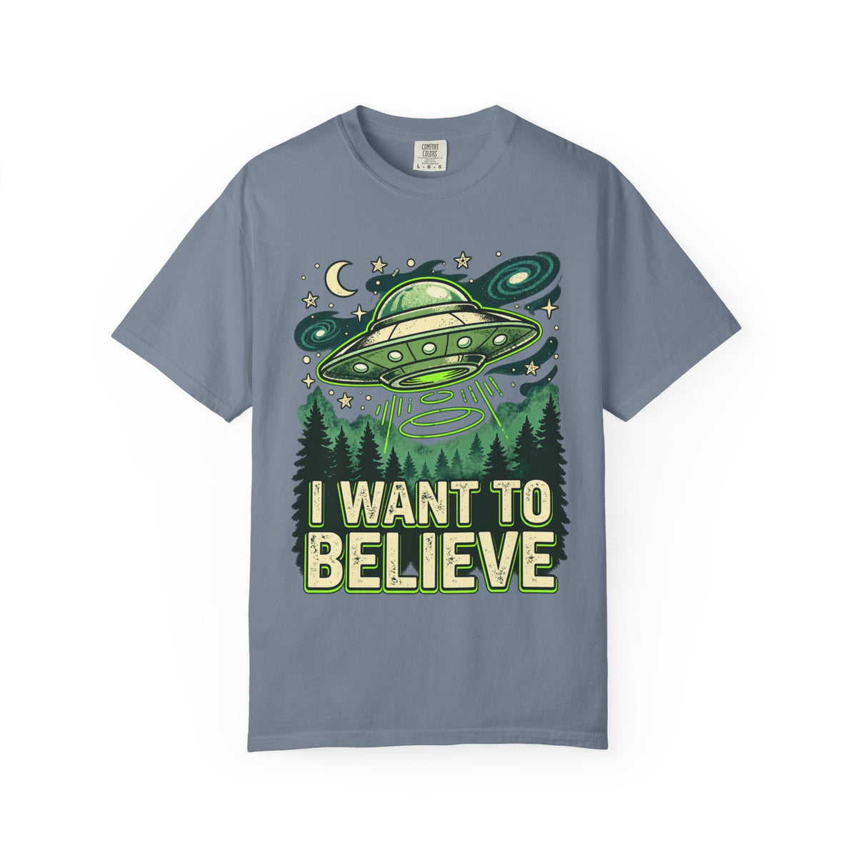 Alien UFO T-Shirt — "I Want to Believe" Graphic Tee