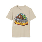 Alien Ride T-Shirt — "You Let Him Drive?" Funny Bigfoot UFO Tee