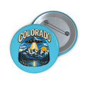 Colorado UFO Pin Button — Retro Mountain Adventure Badge