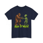 Keep It Weird Sasquatch Alien T-Shirt | Funny Cryptid UFO Tee