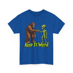 Keep It Weird Sasquatch Alien T-Shirt | Funny Cryptid UFO Tee
