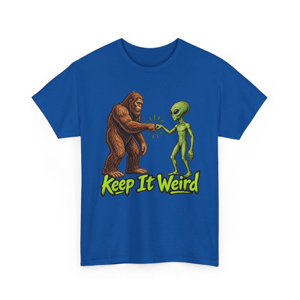Keep It Weird Sasquatch Alien T-Shirt | Funny Cryptid UFO Tee