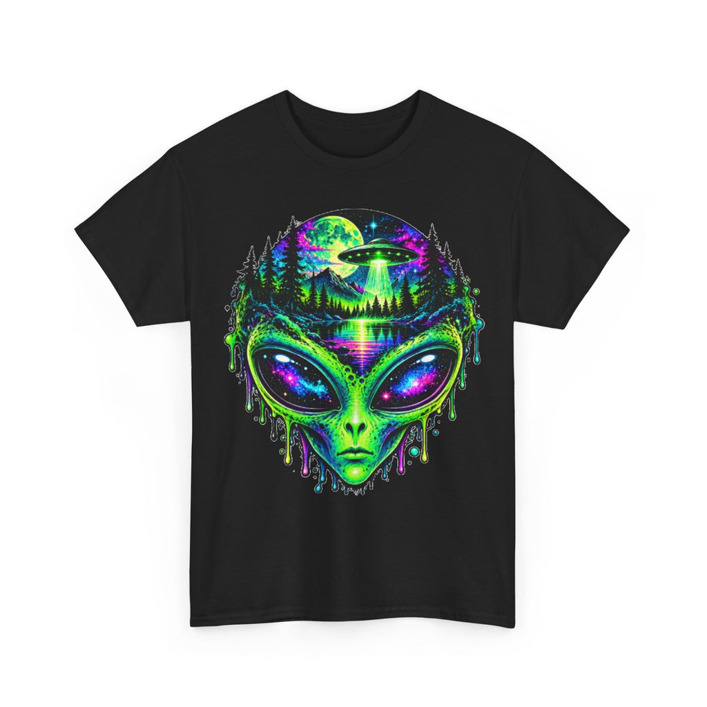 Alien UFO Forest Psychedelic Graphic Tee