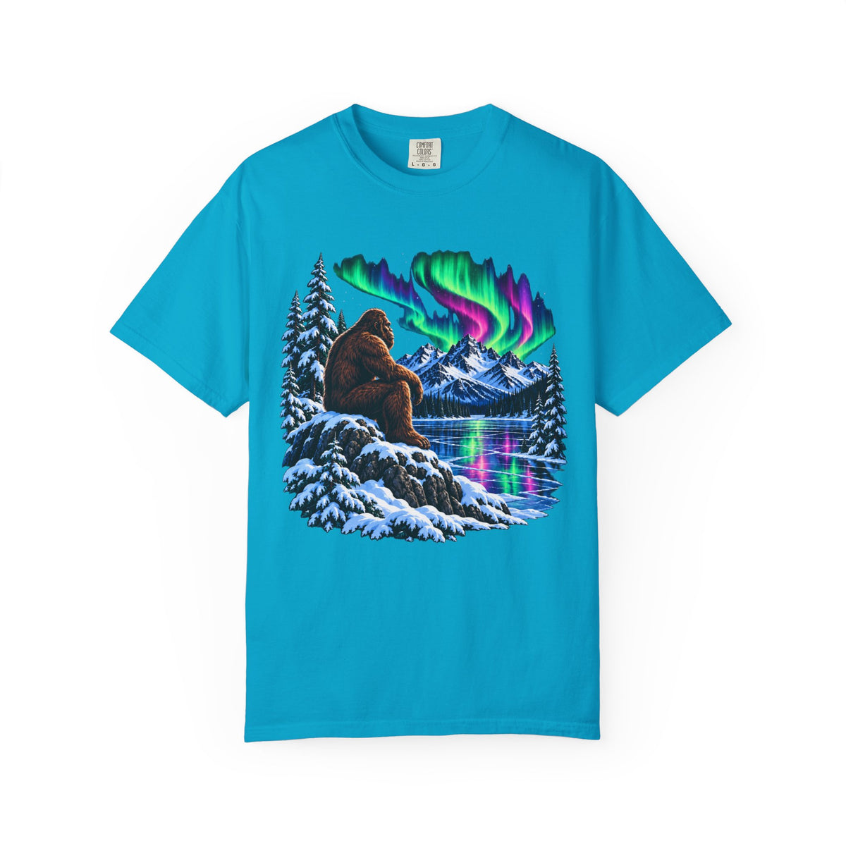 bigfoot Under Northern Lights T-Shirt