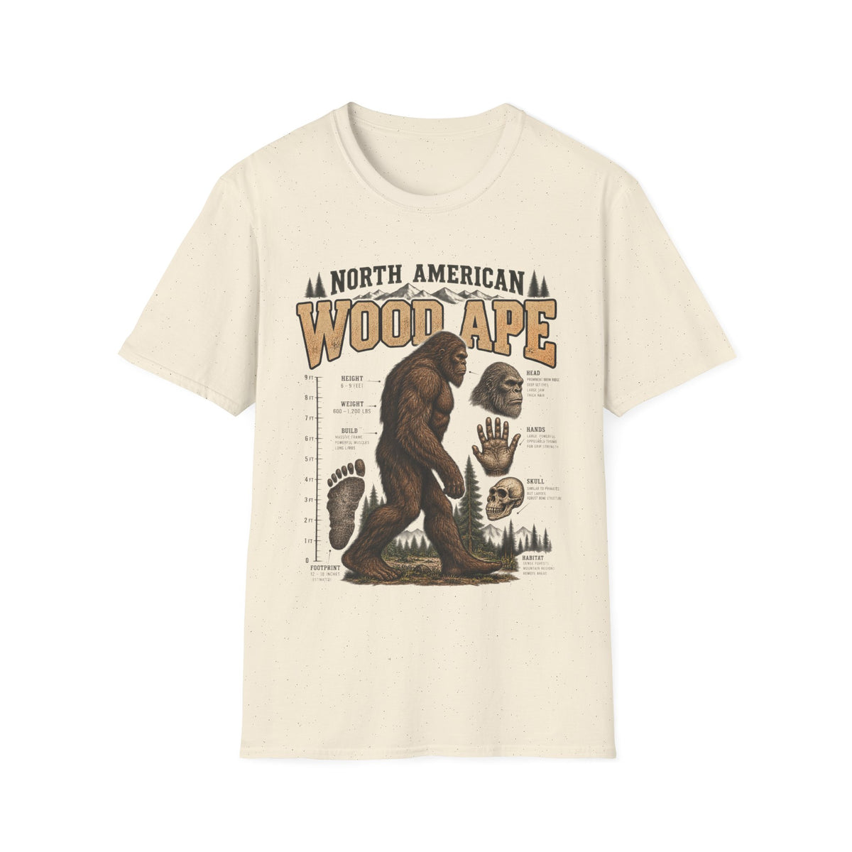 North American Wood Ape Bigfoot Cryptid T-Shirt