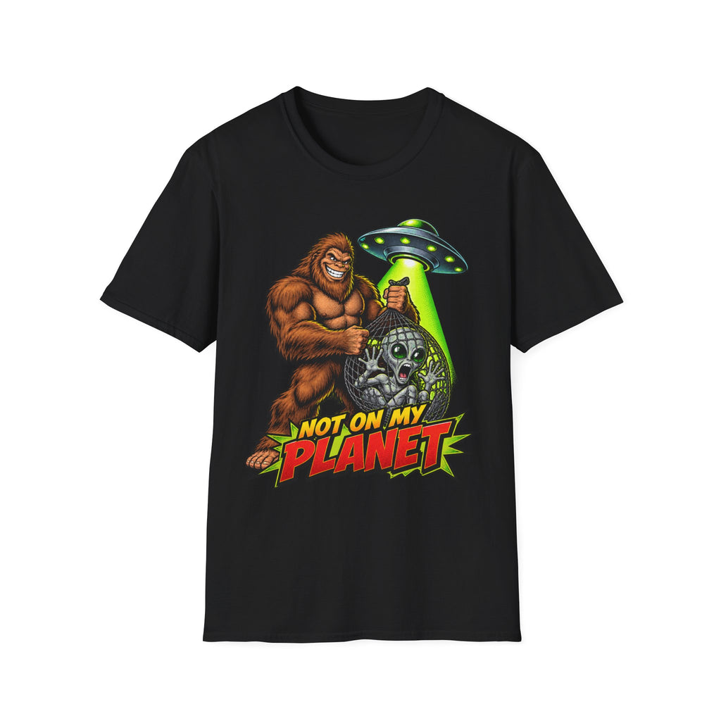Sasquatch vs UFO 'Not On My Planet' Graphic T-Shirt