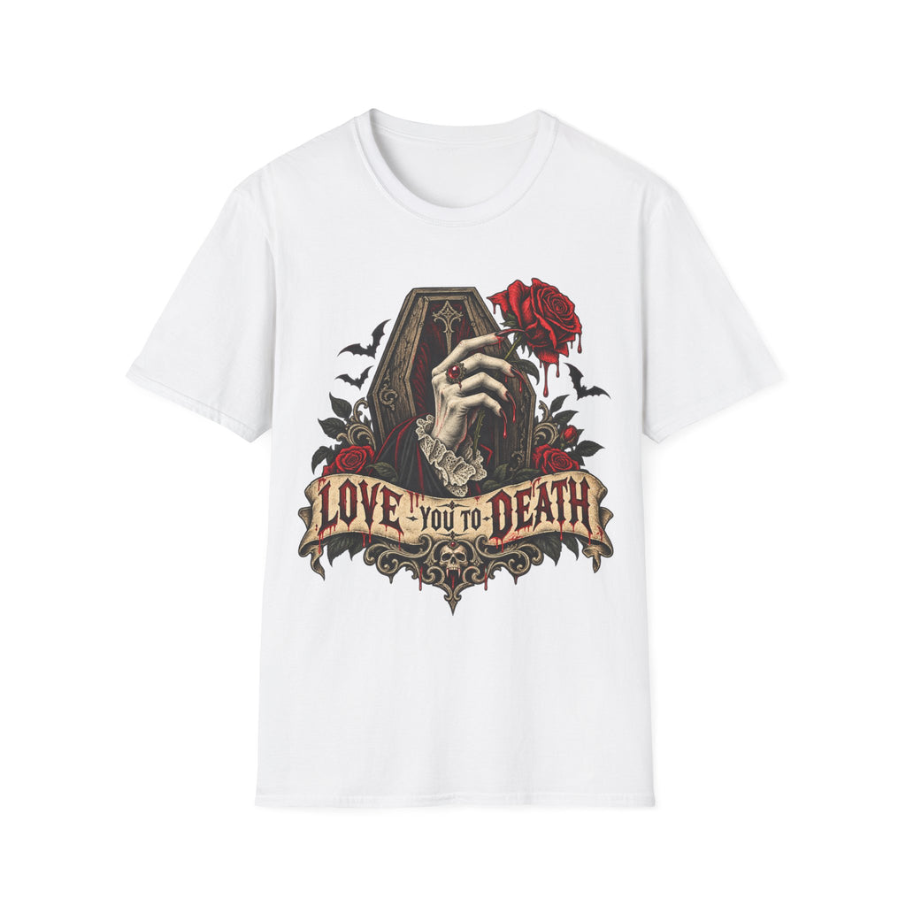 Love You to Death Gothic Rose Coffin T-Shirt