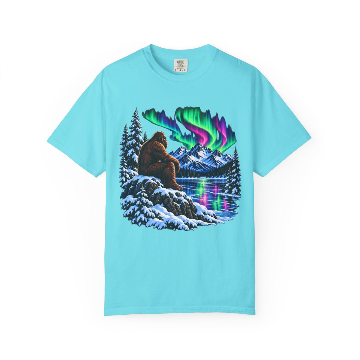 bigfoot Under Northern Lights T-Shirt