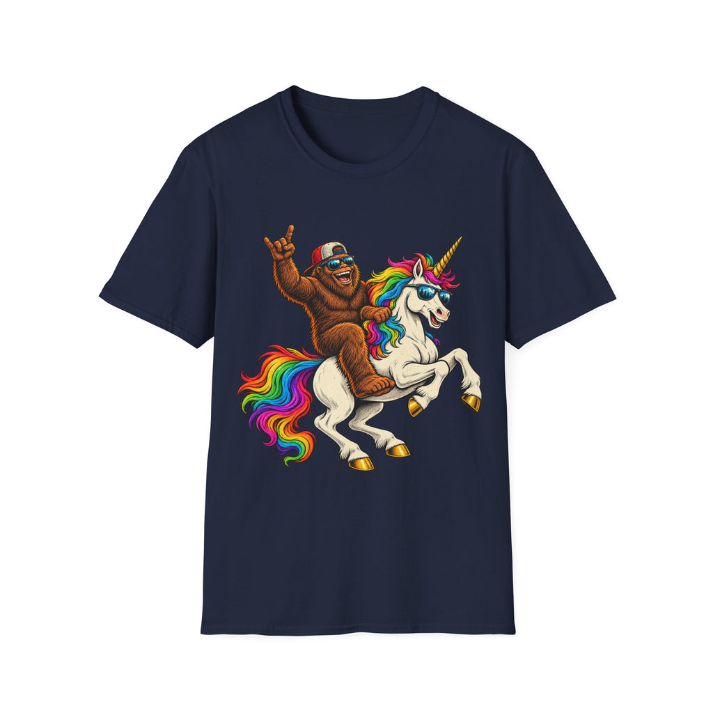 Bigfoot Riding Unicorn T-Shirt
