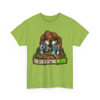 This Case Is Getting Weird Bigfoot & Alien Funny Graphic T-Shirt