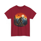 Bigfoot Mountain Sunset T-Shirt | Sasquatch Camping Retro Nature Tee