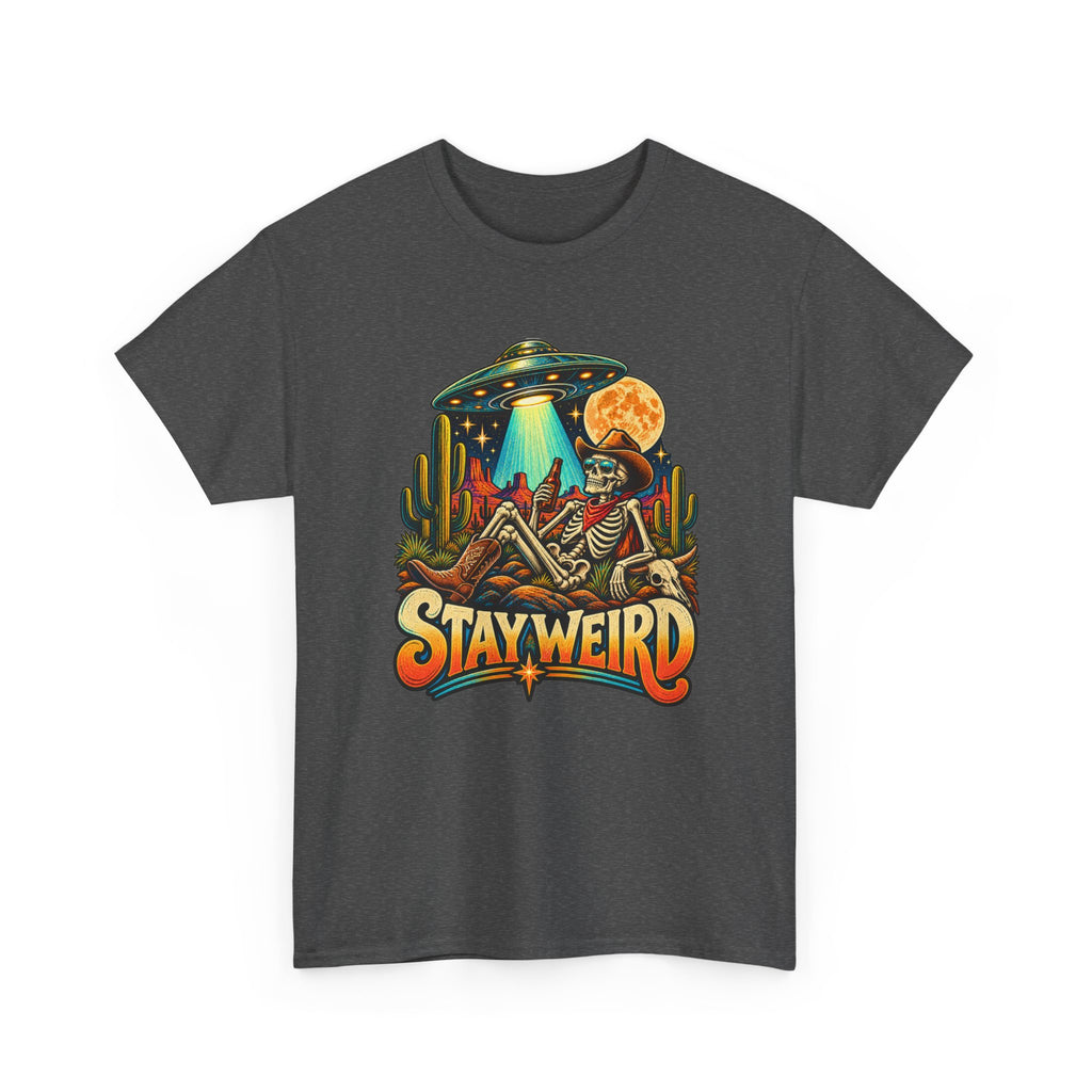 Stay Weird Skeleton UFO T-Shirt