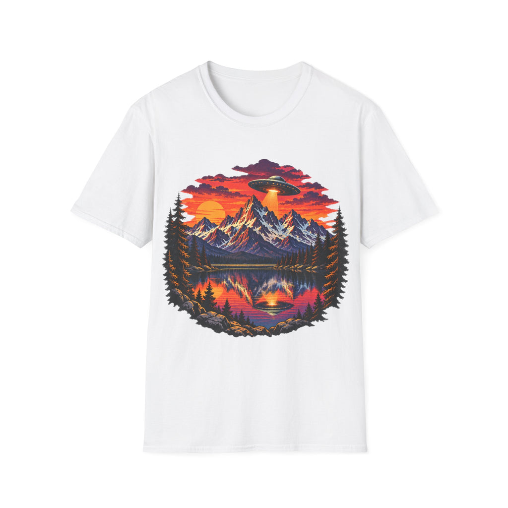 Mountain Sunset Reflection UFO T-Shirt