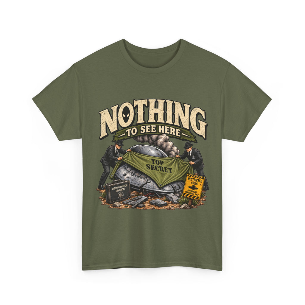 Nothing to See Here tee | Funny Secret Vault, Vintage Heist Illustration