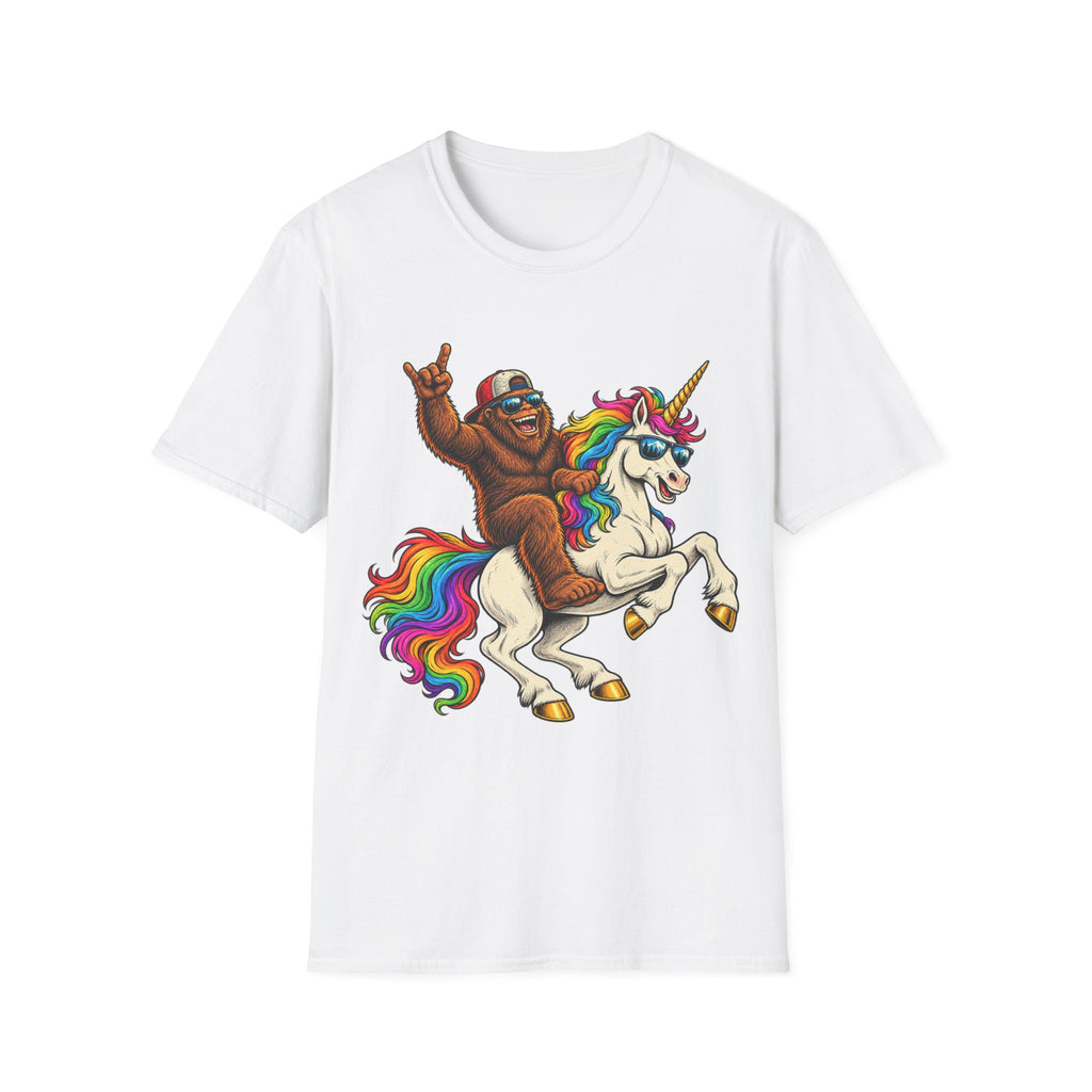 Bigfoot Riding Unicorn T-Shirt