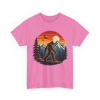 Bigfoot Mountain Sunset T-Shirt | Sasquatch Camping Retro Nature Tee