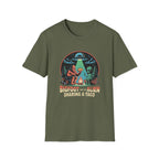 Bigfoot and Alien Sharing a Taco Graphic T-Shirt