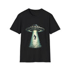 Alien Abduction Beam T-Shirt | UFO Abducting Person Graphic