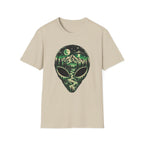 Mystical Mountain Alien T-Shirt – Retro UFO Lover Graphic Tee