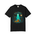 Alien Camping T-Shirt — UFO Abduction Night Graphic Tee
