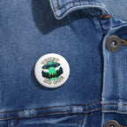 Trust No One UFO Pin Button — Alien Abduction Badge for Jackets & Bags