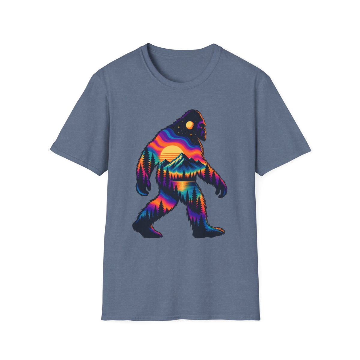 Colorful Sasquatch Bigfoot T-Shirt