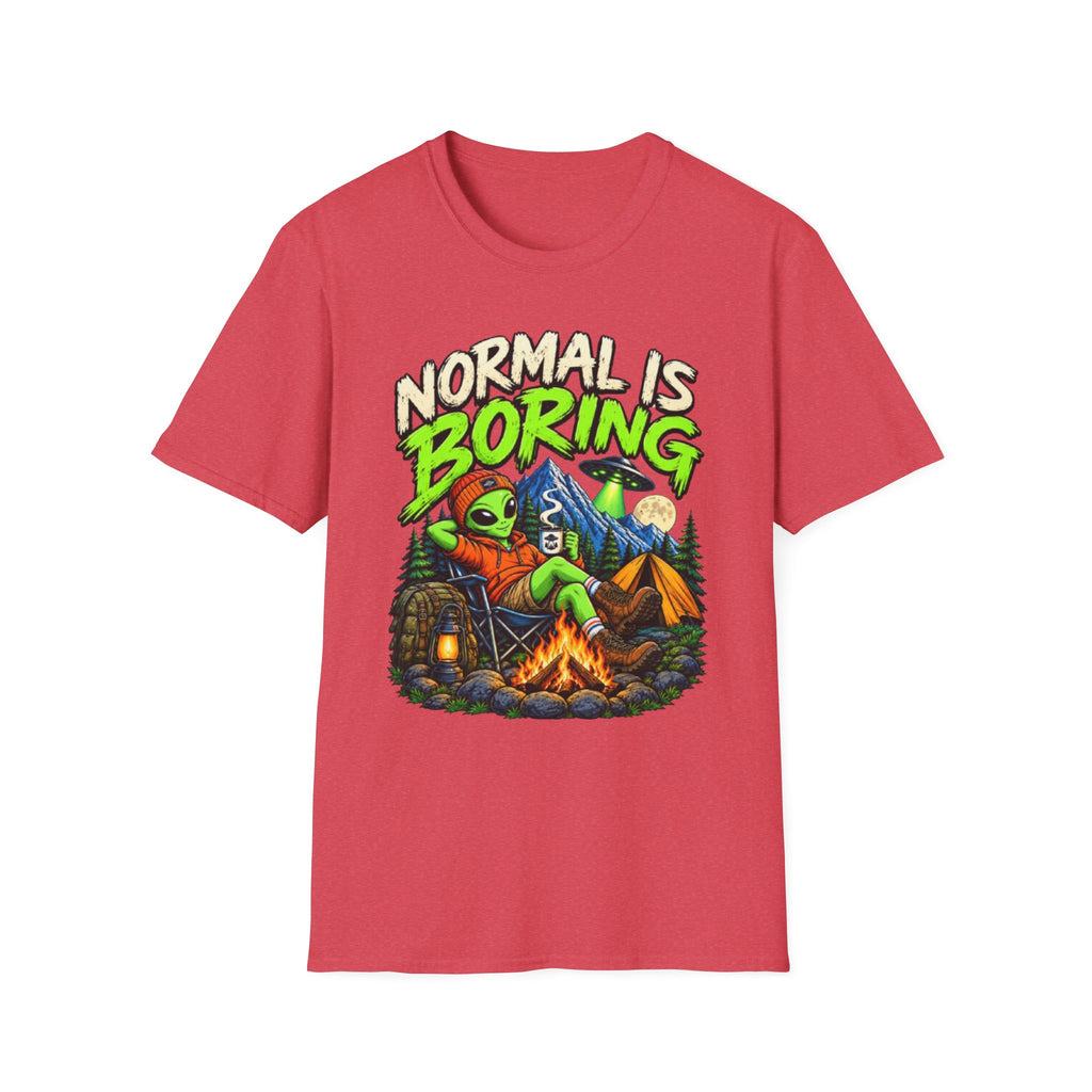 Normal Is Boring Alien Camping T-Shirt