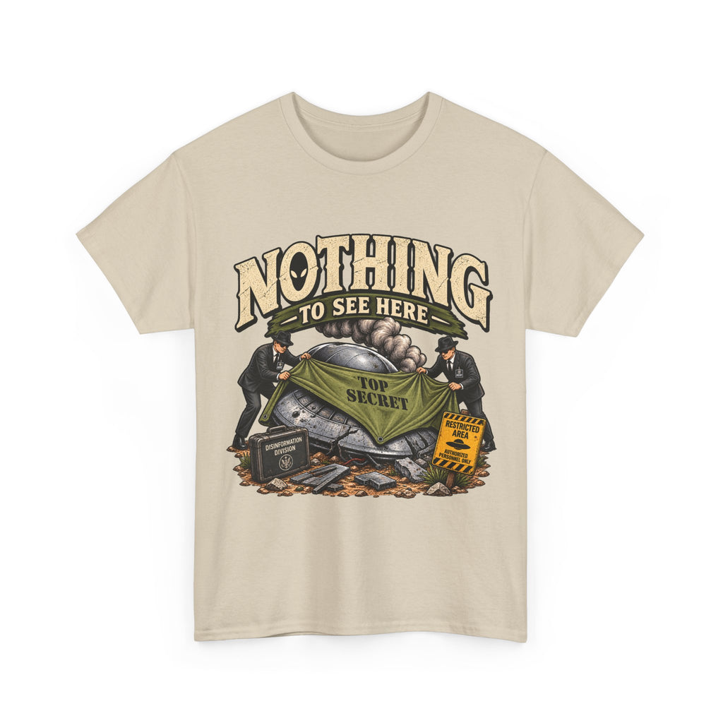 Nothing to See Here tee | Funny Secret Vault, Vintage Heist Illustration