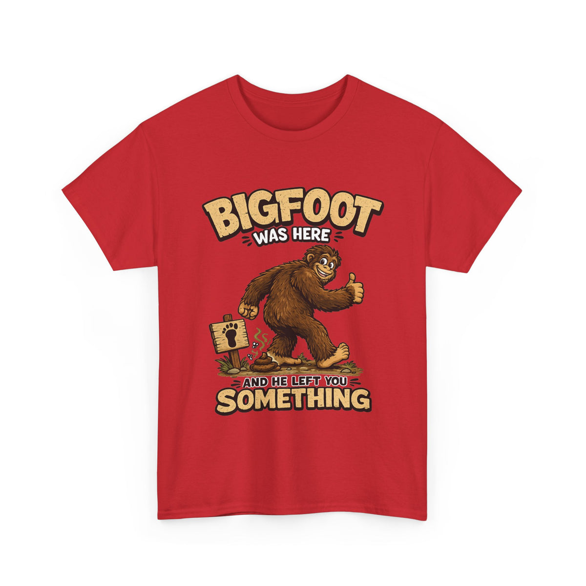 Bigfoot Was Here tee | Sasquatch graphic t-shirt, camping forest humor