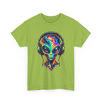 Alien Headphones T-Shirt – Colorful Cosmic UFO Graphic