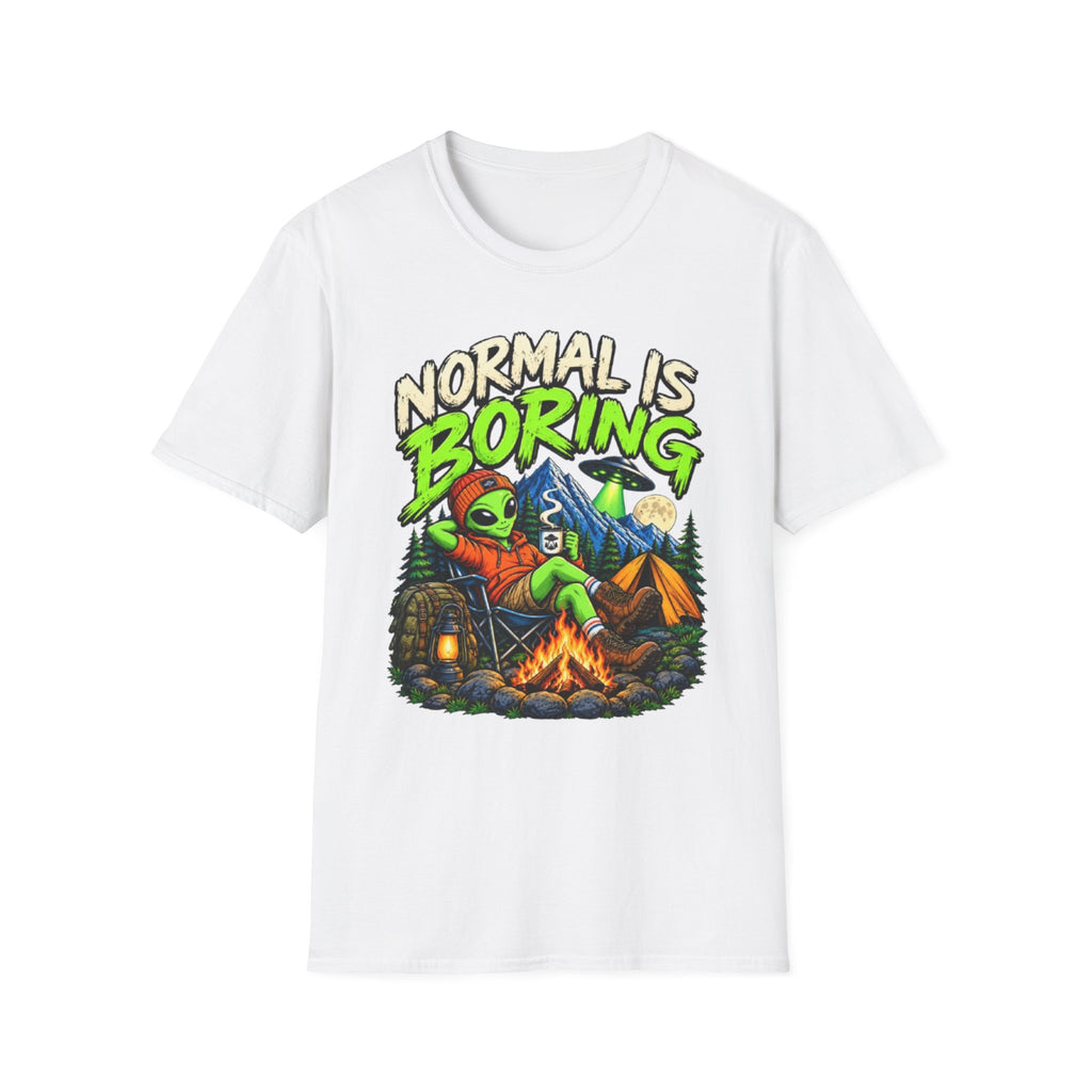 Normal Is Boring Alien Camping T-Shirt
