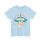 Pastel UFO spaceship T-Shirt | colorful alien saucer illustration