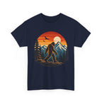 Bigfoot Mountain Sunset T-Shirt | Sasquatch Camping Retro Nature Tee