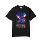 Mystical Stag Under Moonlight Garment-Dyed T-Shirt