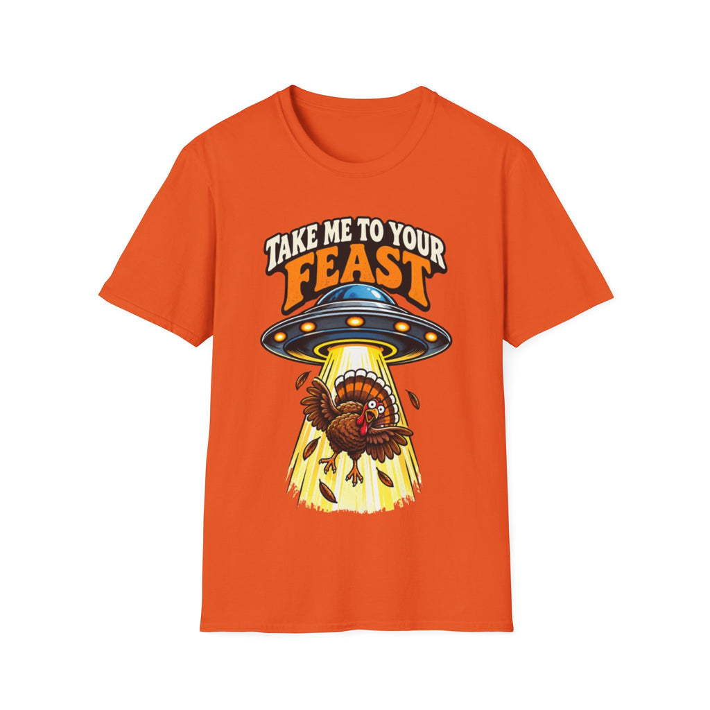 Take Me to Your Feast Thanksgiving UFO Turkey T-Shirt